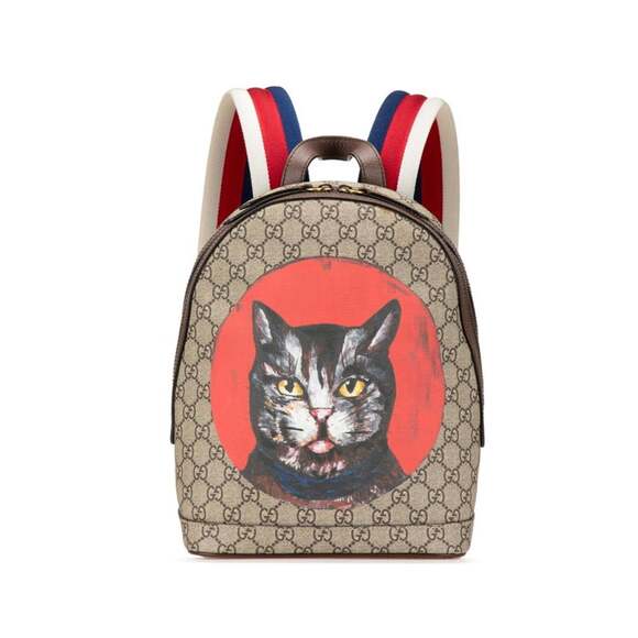 GUCCI Authentic Brown Leather Backpack main image 8
